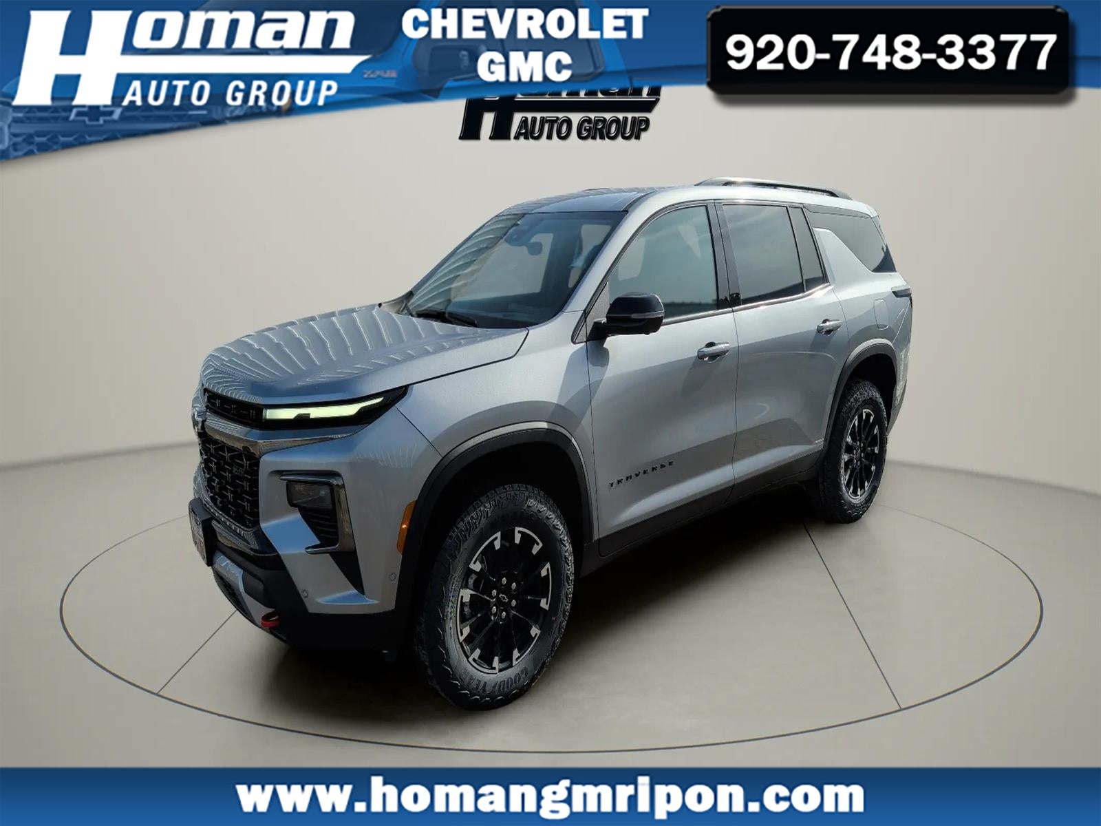 2026 Chevrolet Traverse Z71 in Sterling Gray Metallic — front three-quarter view