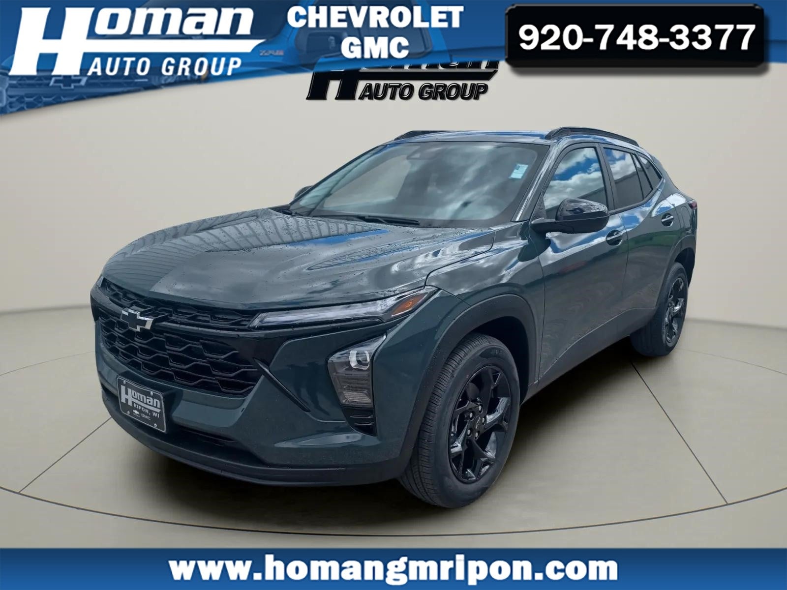 2026 Chevrolet Trax LT in Cypress Gray — front three-quarter view