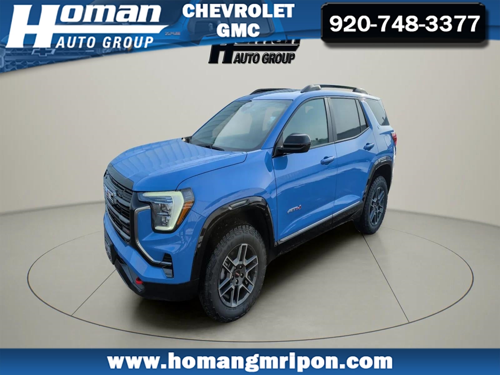 2026 GMC Terrain AT4 in Rapids Metallic — front three-quarter view